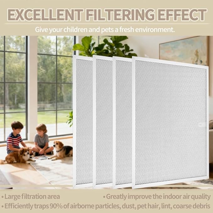 4 Pcs 203368 Air Pre Filter 16'' x 12.5'' Fit for Honeywell Air Cleaner F300E1019 F300A1625 F50F1073 F50F F300E