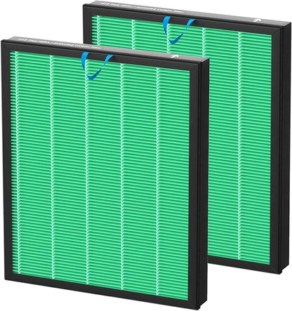 Vital 100S Replacement Filter for LEVOIT Vital 100S and Vital 100S-P Air Purifier, H13 Ture HEPA and Activated Carbon Vital 100S-P Filters, Vital 100S-RF-TX, 2 Pack Green