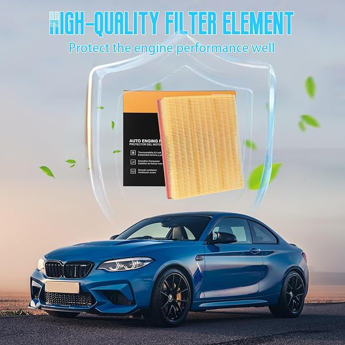 Engine Air Filter DS7Z-9601A Compatible with Fits 2015–2024 Ford Edge, 2013–2020 Fusion, 2013–2020 Lincoln MKZ, 2019–2023 Nautilus, 2016–2017 MKX