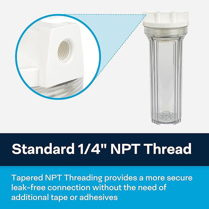 SpiroPure Clear Water Filter Housing 10 inch / 2.5 x 10 / 158117 Transparent Standard Housing