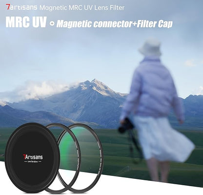 7artisans Nano Magnetic Filter UV Filter ND Light Reduction Filter/CPL Polarization Filter/GND Gradient Filter/Black Mist 1/4 Portrait Photography Filter Suitable for Lens(67mm MRCUV)