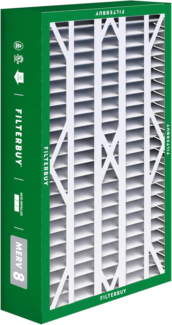 Filterbuy 16x26x5 Air Filter MERV 8 Essential Dust & Allergy Defense (4-Pack), Pleated HVAC AC Furnace Filters for Electro-Air, Emerson, White Rodgers, and More (Actual Size: 16.00 x 25.75 x 4.88)