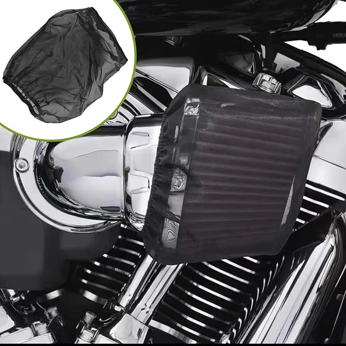 2 PCS Air Filter Cover for Car, Dustproof Cold Air Filter Protective Sock Cover Wrap, Automotive Air Cleaner for High Flow Air Intake Filters, Universal Vehicle Accessories (Large)