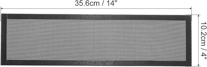 PATIKIL 4"x14" Magnetic Vent Cover, 6 Pack Floor Wall Air Registers Cover Strong Magnet Vent Screen Mesh for Blocking Hair Dust Debris, Black