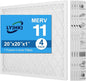 20x20x1 MERV 11 Air Filter, Quality AC/HVAC Furnace Filter，1 Reusable ABS Frame + 4 Pack Replaceable Filter Media，Breathe Fresher and Cost-effective