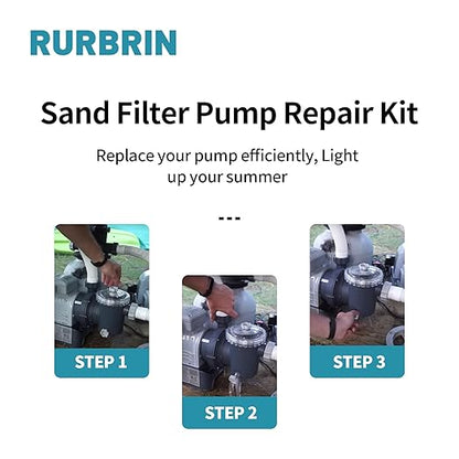 Sand Filter Pump Repair Set Compatible with Intex Sand Filter Pumps, 25013 Air Release Valve & O-Ring Parts (12 PCS)