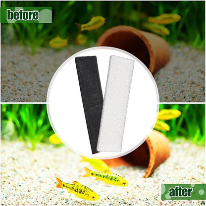 Pangda 24 Pcs Carbon Filter Foam Pads and Foam Filters Compatible with U4 Range of Internal Underwater Sponge Aquarium Underwater Filter Accessories for Internal Replacement Aquarium Fish Tank