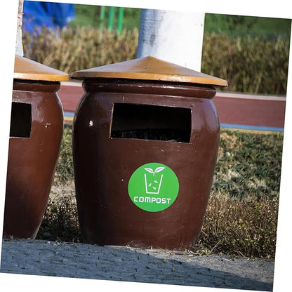 6pcs Decorative Waste Sorting Stickers for Trash Bins Easy to Apply Labels for and Office Settings