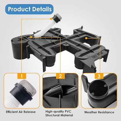 59023700 Manifold Top with Air Bleed, Compatible with FNS Plus 24, 36, 48, 60 Pool and Spa D.E. Filter, Replace# V38-140 and 25357-600-000 Pentair Pool Filters