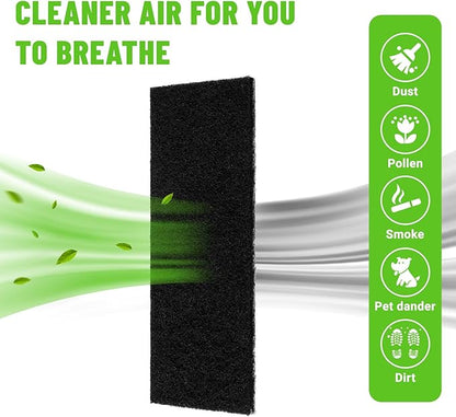 4"x10" Activated Carbon Air Vent Filters for Home, Floor Vents Filters, AC Vent Filter,Floor Registers Filters,10 Pcs Charcoal Vent Filter Home