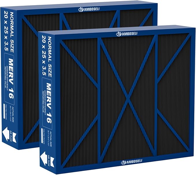 16x26x5 MERV16 Replacement Filter Compatible with PureAir PCO3-16-16 Air Purifier, Activated carbon deep filtration （actual size:16.3" x 25.5" x 4.3"）