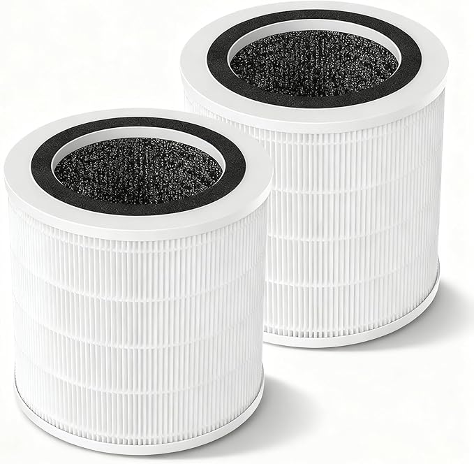 2 Pack H7126 Replacement Filters for Govee Air Purifier, 3-in-1 True HEPA Filter Compatible with GoveeLife H7126 Mini Air Purifier, Part #H7126-RF