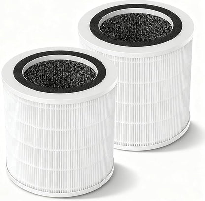 2 Pack H7126 Replacement Filters for Govee Air Purifier, 3-in-1 True HEPA Filter Compatible with GoveeLife H7126 Mini Air Purifier, Part #H7126-RF
