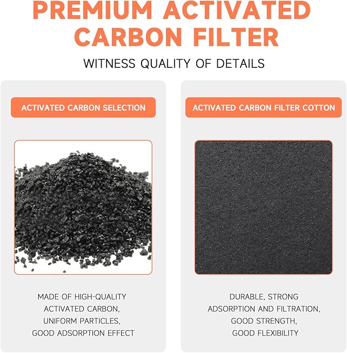 4 x 12 Inch Air Vent Filters Activated Charcoal Carbon Filter Premium Floor Pre-Filter Work in Indoor Home Purifier, Air Conditioner 4" x 12" 6-Pack (Black) ULTRA GREEN