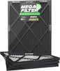 PuroAir MegaFilter - 20x25x1 Air Filter MERV 13 Activated CarbonTech Defense - Heavy Duty 3 Layer Furnace Filters Allergens, Pollen, Dust, Pet Dander, Smoke, Odors - HVAC Air Filter 20x25x1 (4-Pack)