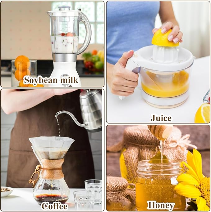 100 Pcs Fryer Oil Filter, 10 inch Non-Woven Cooking Oil Filters, Maple Syrup Filter Cones, Beeswax Filters, Deep Fryer Oils Cones for Home, Restaurants, Food Trucks, Kitchen, Cafe