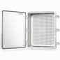 QILIPSU Waterproof Junction Box IP67 Outdoor Plastic Electrical Project Enclosure Weatherproof with Mounting Plate, Wall Brackets, Hinged Clear Cover 20"x16.1"x7.9" CC