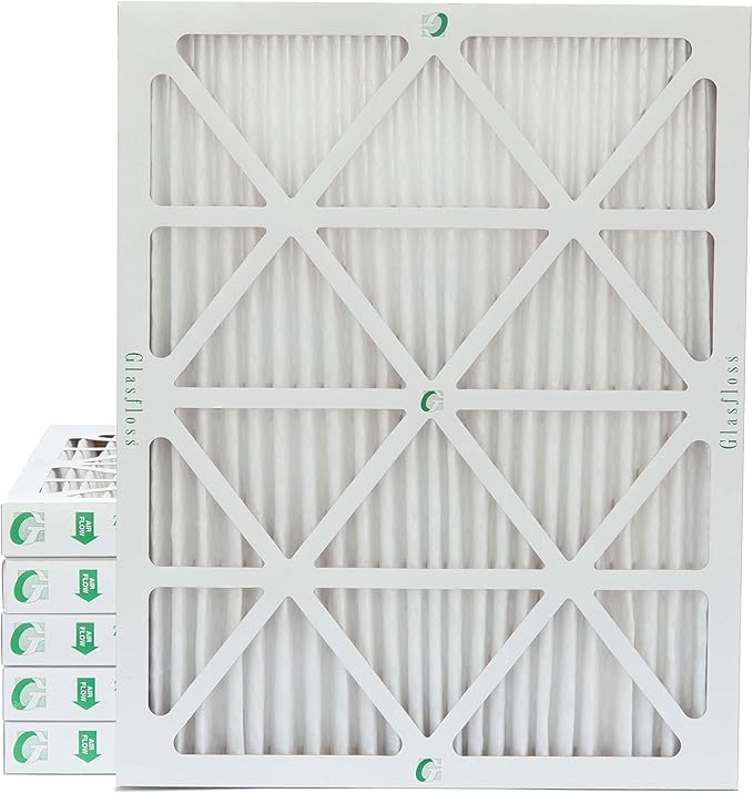 Glasfloss 20x24x2 MERV 10 (FPR 5-6) 2" Inch Pleated Air Filters Box of 6. Actual Size: 19-3/8 x 23-3/8 x 1-3/4