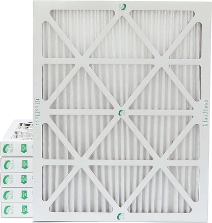 Glasfloss 20x24x2 MERV 10 (FPR 5-6) 2" Inch Pleated Air Filters Box of 6. Actual Size: 19-3/8 x 23-3/8 x 1-3/4