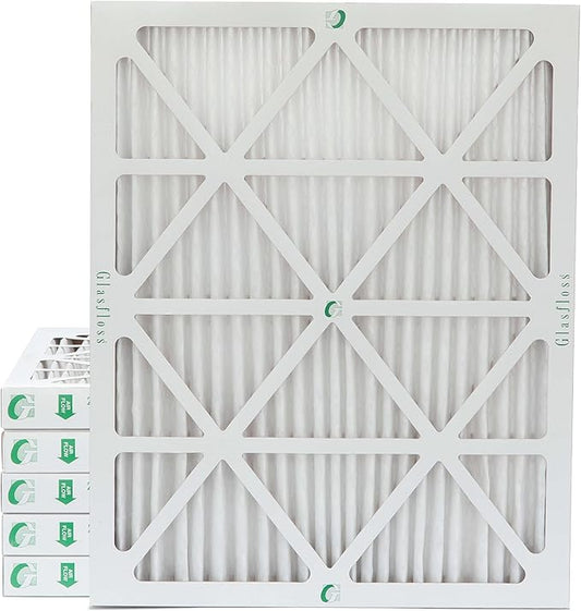 15x20x2 MERV 10 (FPR 5-6) 2" Inch Pleated Air Filters By Glasfloss. Box of 6. Actual Size: 14-1/2 x 19-1/2 x 1-3/4