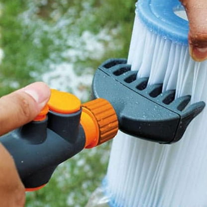 Pool Filter Cartridge Cleaner Tool | Quick Handheld Heavy Duty Cleaning Brush - Pool & Spa Filter Cartridge Cleaner | for Garden Hose Spa Hot Tub Leaves Debris