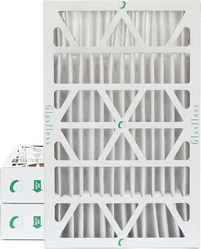 Glasfloss 16x25x4 MERV 10 (FPR 5-6) 4" Inch Pleated Air Filters Box of 3. Actual Size: 15-1/2 x 24-1/2 x 3-3/4