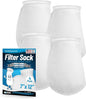 Aquatic Experts 7 Inch Filter Sock - 100 Micron Felt Filter Sock, Filter Socks for Saltwater Aquarium, Fish Tank Sump Filter Sock, Freshwater Aquarium Socks, Reef Filter Sock, (7"x12", 4 Pack)