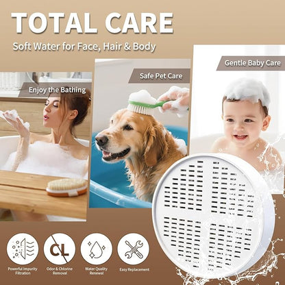 Vitamin C, E & A Shower Filter Replacement Cartridge Compatible with AquaHomeGroup, Helps Remove Chlorine for Healthier Skin & Hair (2 Packs)
