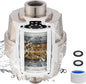 Hibbent Upgraded High Output Shower Filter for Hard Water, 20 Stage Showerhead Filter with Vitamin C, Removes Chlorine and Fluoride, Reduces Dry Itchy Skin, Eczema, and Dandruff, Brushed Nickel