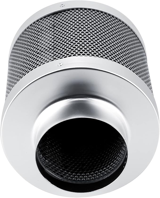 Stainless Steel Carbon Filter, 4 Inch Smelliness Control Scrubber, Odor Scrubber For House Workshop Grow Tent Rooms Inline Duct Fan Indoor Plant Hydroponics Grow Rooms