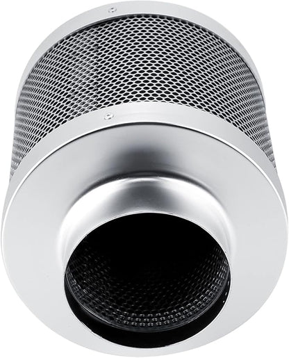Stainless Steel Carbon Filter, 4 Inch Smelliness Control Scrubber, Odor Scrubber For House Workshop Grow Tent Rooms Inline Duct Fan Indoor Plant Hydroponics Grow Rooms