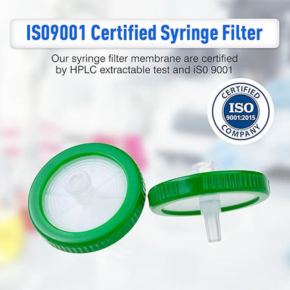 Syringe Filters Hydrophilic PVDF 33 mm 0.22 um,100pcs