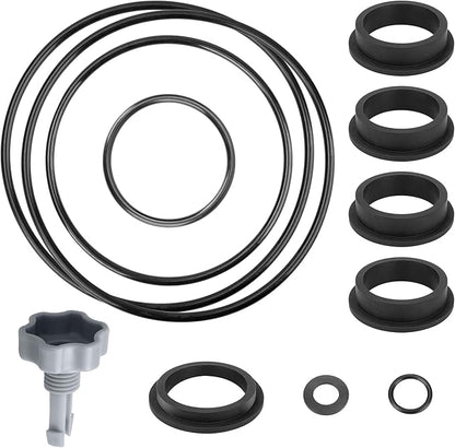 Pool Sand Filter Pump Seal Gasket Replacement for Intex Sand Filter Pumps Motor Seals, Pool Sand Pumps Part Hose Seals Repair Kit Include 11228 11412 L-Shape O-Ring Gasket and Air Release Valve