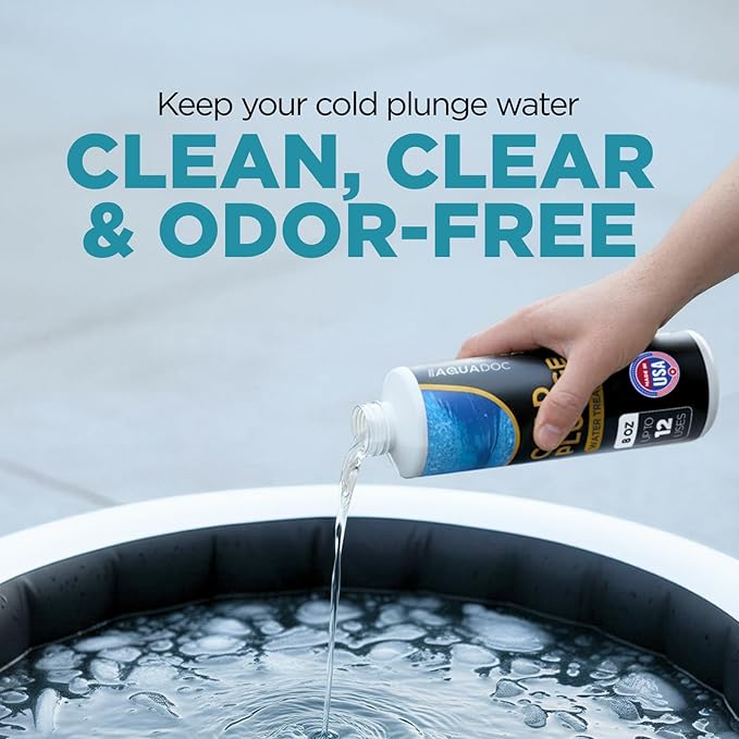 AquaDoc Cold Plunge Water Treatment - 8oz - Ice Bath Cleaner and Water Stabilizer - Cold Plunge Weekly Treatment for Fresh Water - Made in USA