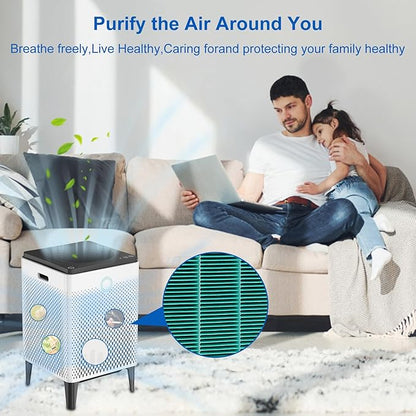 400/400S Replacement Filter Set for Coway AIRMEGA Max2 400/400S 400(G) 400S(G) Air Puri-fi-er, High Efficiency Max 2 Green Particle Dust Lint Filter&Smoke Odor Active Carbon Filter, AP-2015-FP, 2 Set