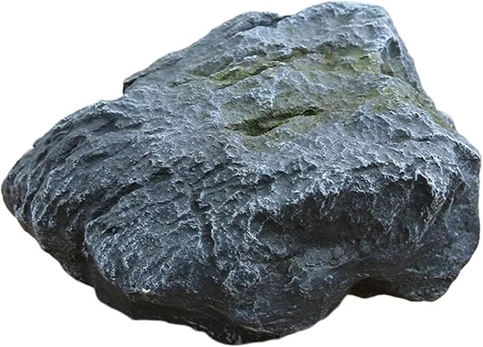 Outdoor Fake Rock Cover Realistic Lightweight Fiberglass Artificial Landscape Boulder Enclosure Protection Dome for Well Pump Septic Tank Electrical Boxes R (H)