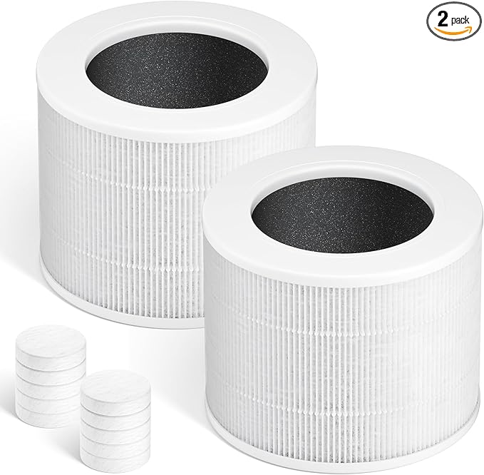Core Mini Replacement Filter Compatible with LEVOIT Core mini-P Air Purifier, 3-in-1 Pre, H13 True HEPA, Activated Carbon Filtration System,Core Mini-RF,2 Filter & 10 Fragrance Sponge，By Improvedhand
