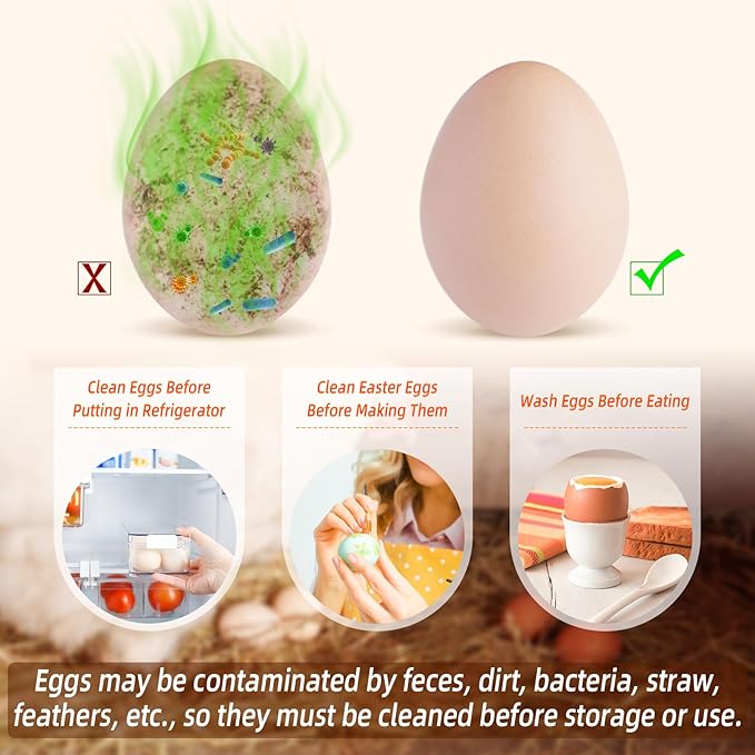 Egg Washer for Fresh Eggs, Egg Scrubber for Fresh Eggs, Egg Brush for Cleaning Fresh Eggs, Egg Cleaner Scrubber, Easter Gifts Creative Chicken Shape Egg Wash Brush Silicone Washing Egg Tool - Pink