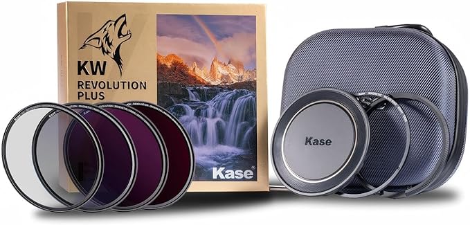 Kase 58mm KW Revolution Plus Master Kit, Includes CPL, ND8/64/1000, Inlaid Ring, Front Lens Cap, Filter Bag, 3D Tool, Suitable for Long-Exposure Landscape Video Shooting