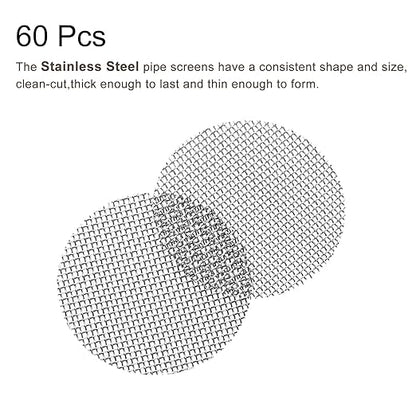 MECCANIXITY Pipe Screen Stainless Steel Screens, 5/8 Inch (15.8mm) Diameter for Pipe Filter, Pack of 60
