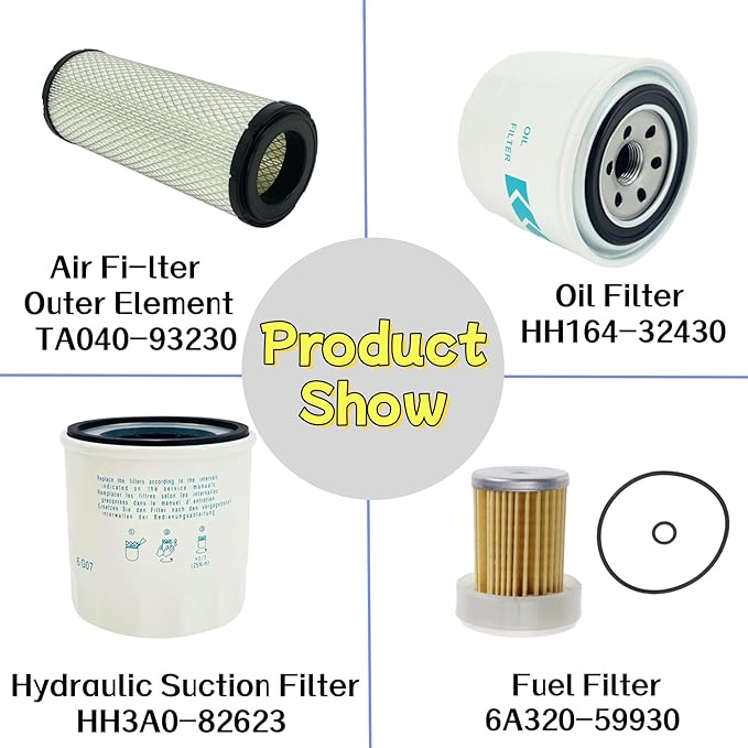 Filter Maintenance Kit TA040-93230 HH164-32430 6A320-59930 HH3A0-82623 Air/Oil/Fuel/Hyd Fit for K-bota L3800 L3700SU L3400 L3200 L2800 L2501 Tractors