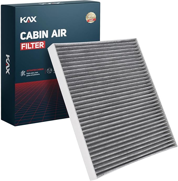 KAX Cabin Air Filter with Activated Carbon, CF10360 Replacement for Chevrolet Silverado 1500, Tahoe, Silverado 2500 HD, GMC Sierra 1500, Yukon, Suburban 1500, Passenger Compartment Air Filter