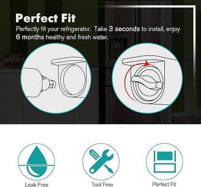 ICEPURE PLUS 9990 NSF 53&42 Certified Replacement for Kenmore 46-9990, LG LT600P 5231JA2006B 5231JA2006A-S, KENMORECLEAR 9990, FML-2, LSC27931ST, LFX25960ST, RWF1000A Refrigerator Water Filter, 3PACK