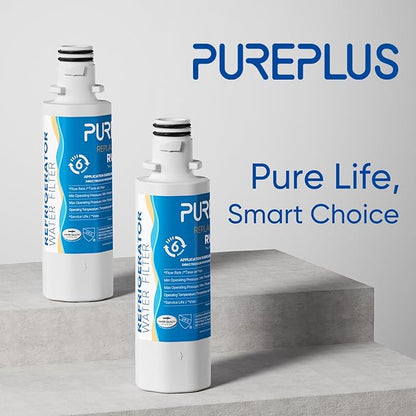 PUREPLUS ADQ747935 Replacement for LG LT1000P MDJ64844601 Kenmore Elite 9980 LT1000, LT1000PC, ADQ74793501 LMXS28626S, LMXS30796S Refrigerator Water and LT120F Air Filter, Model: RWF4700AC, 2Pack