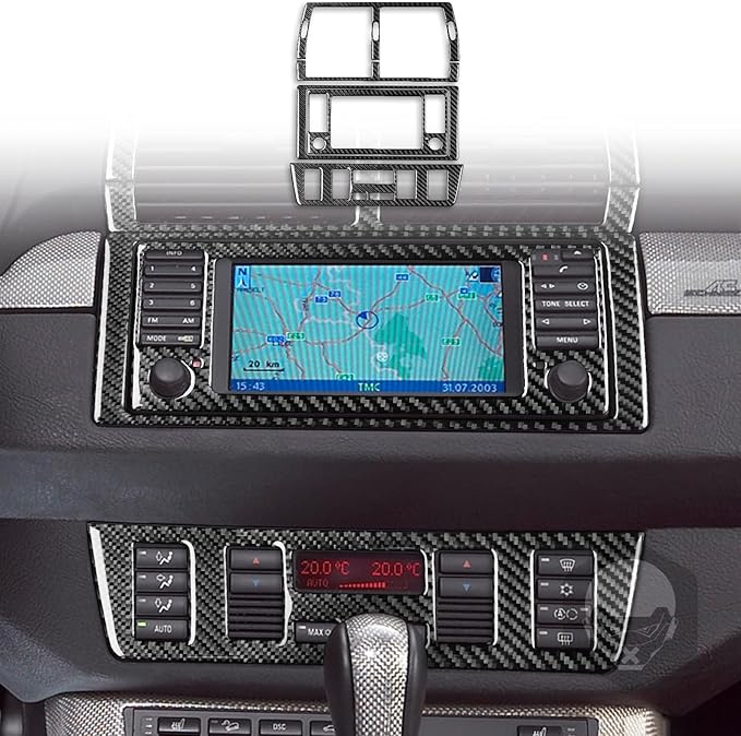 Carbon Fiber Interior Full Compatible with BMW X5 Centre Console Set A5 pcs-1