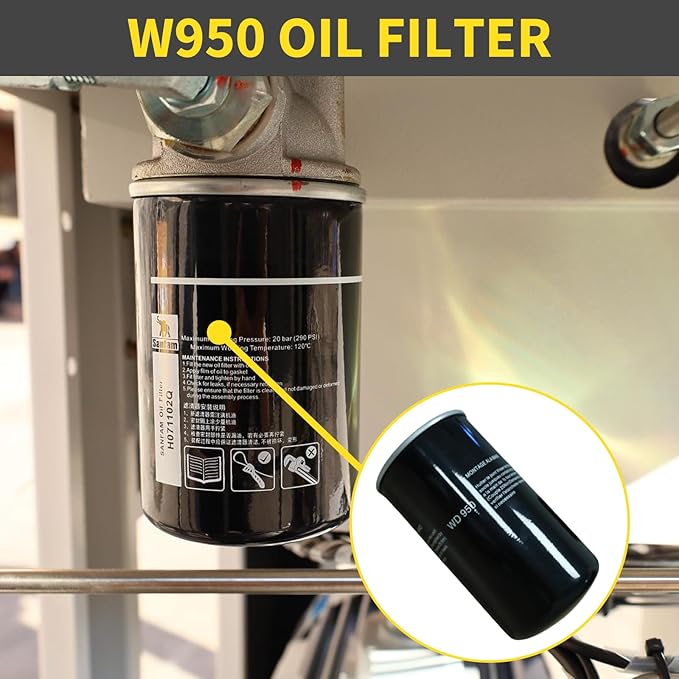 W950 Screw Air Compressor Oil Filter for 10HP Commercial Air Compressed System Maintenance Kit