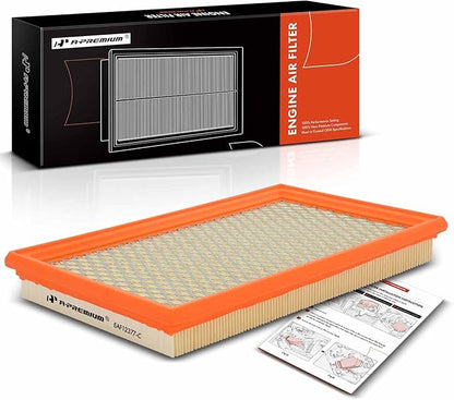 A-Premium Engine Air Filter Compatible with Infiniti, Nissan, Saab & Subaru - 350Z, Altima, Frontier, Maxima, Murano, Pathfinder, Quest, Sentra, Xterra, FX35, G20, JX35, M30, Forester, Impreza, Legacy