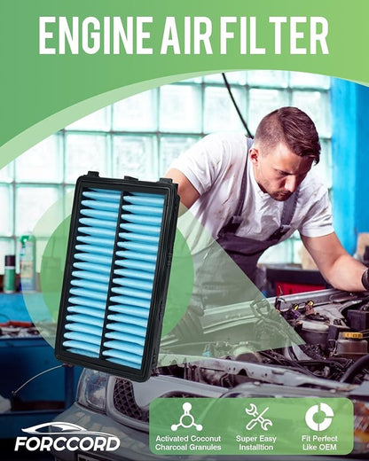 Cabin & Engine Air Filter Fit for Tucson 2022-2026, Santa Fe 2021-2026, Sorento 2021-2026, Sonata 2020-2026, Santa Cruz 2022-2026, (Not for hybrid!) Cabin Filter Replace Accessories
