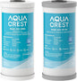 AQUA CREST 10"x 4.5" Whole House Carbon Water Filter, Iron & Manganese Reducing Cartridge for Well Water, Replacement for GE GXWH40L, FXHTC, Ispring, Culligan® RFC-BBSA, Whirlpool®, 5 Micron