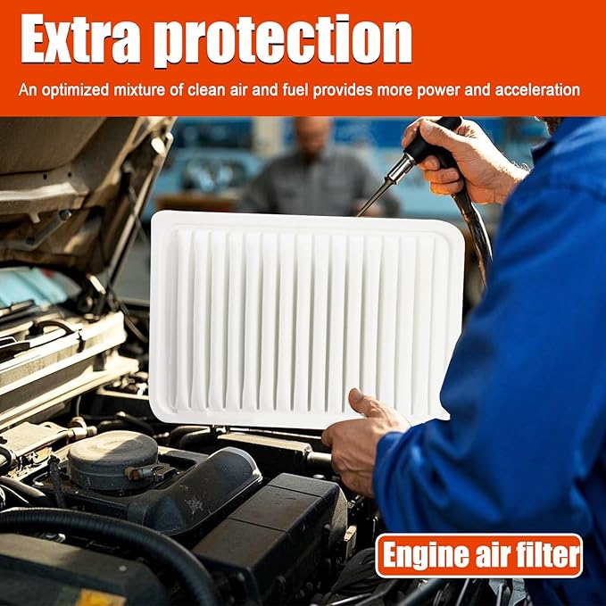 Engine and Cabin Air Filter 17801-20040 87139-33010 Replacement For Camry 2002-2006, Sienna 2004-2010, Solara 2004-2010, Lexus models ES300, ES330, RX330,RX350